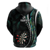 Personalized New Zealand Darts Zip Hoodie Paua Shell Koiri - Manaia LT7 - Polynesian Pride