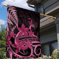 Aotearoa Maori Garden Flag Pink Fern Ribbons on Black LT7 - Polynesian Pride