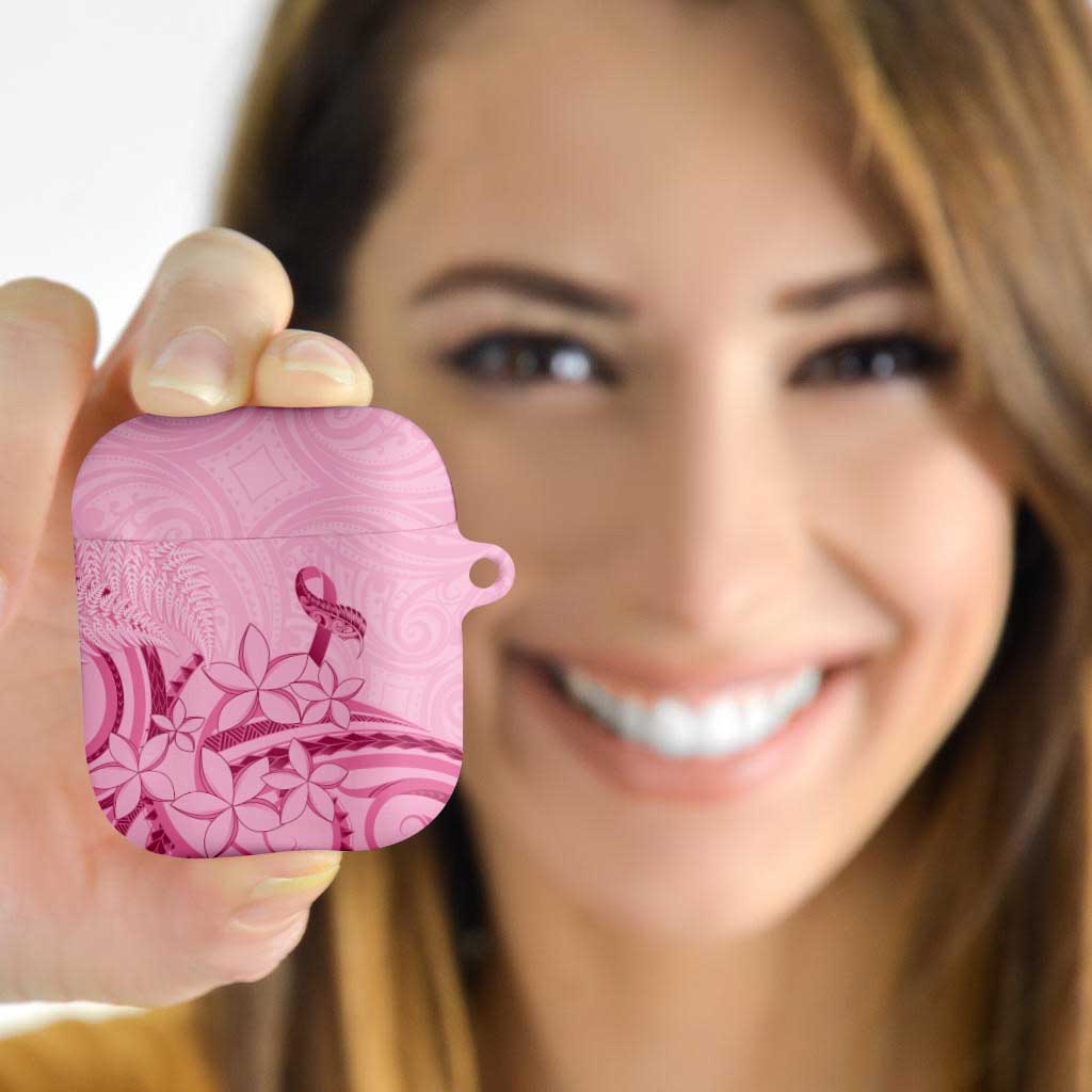 Aotearoa Maori AirPods Case Pink Fern Ribbons LT7 Pink - Polynesian Pride