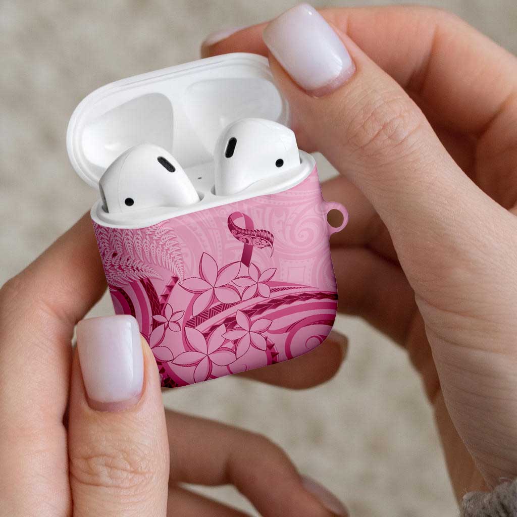 Aotearoa Maori AirPods Case Pink Fern Ribbons LT7 - Polynesian Pride