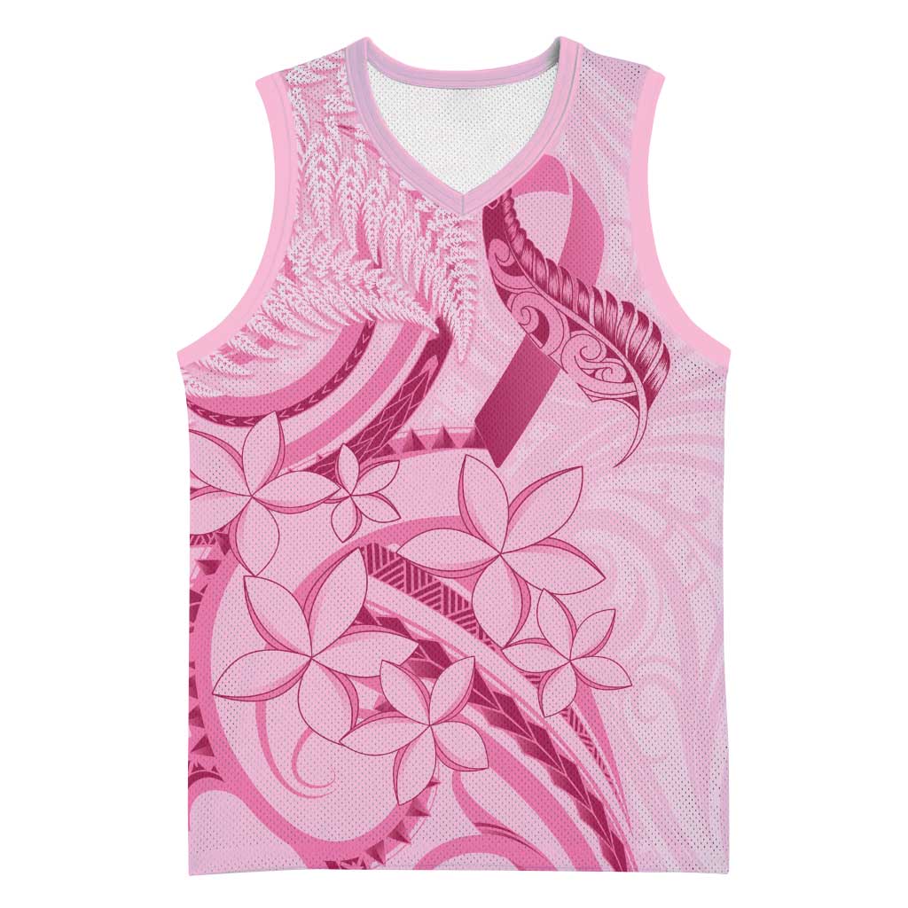 Aotearoa Maori Basketball Jersey Pink Fern Ribbons LT7 Unisex Pink - Polynesian Pride
