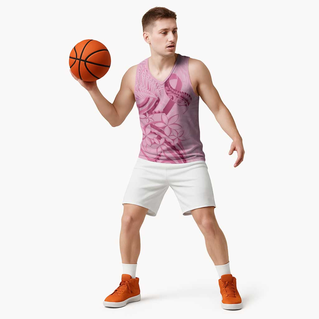 Aotearoa Maori Basketball Jersey Pink Fern Ribbons LT7 - Polynesian Pride