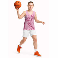 Aotearoa Maori Basketball Jersey Pink Fern Ribbons LT7 - Polynesian Pride