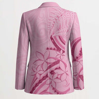 Aotearoa Maori Blazer Pink Fern Ribbons LT7 - Polynesian Pride