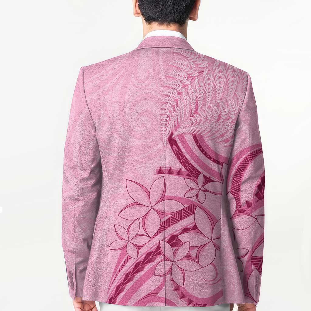 Aotearoa Maori Blazer Pink Fern Ribbons LT7 - Polynesian Pride