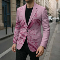 Aotearoa Maori Blazer Pink Fern Ribbons LT7 - Polynesian Pride