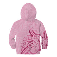 Aotearoa Maori Kid Hoodie Pink Fern Ribbons LT7 - Polynesian Pride