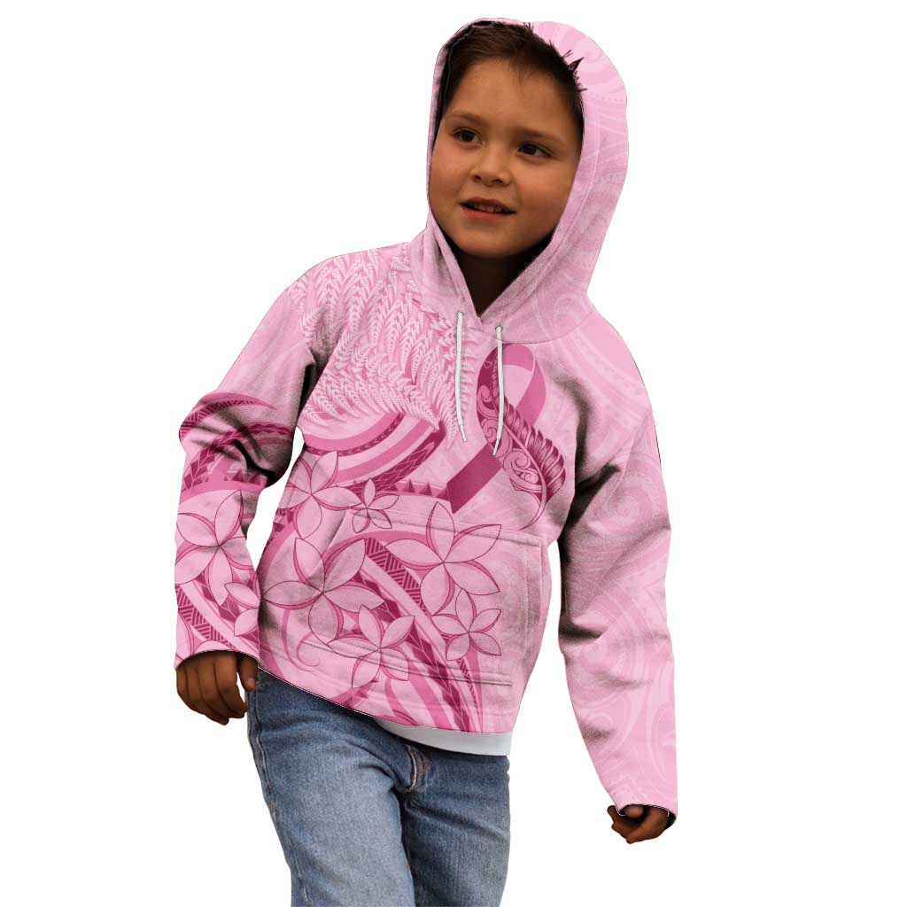 Aotearoa Maori Kid Hoodie Pink Fern Ribbons LT7 - Polynesian Pride