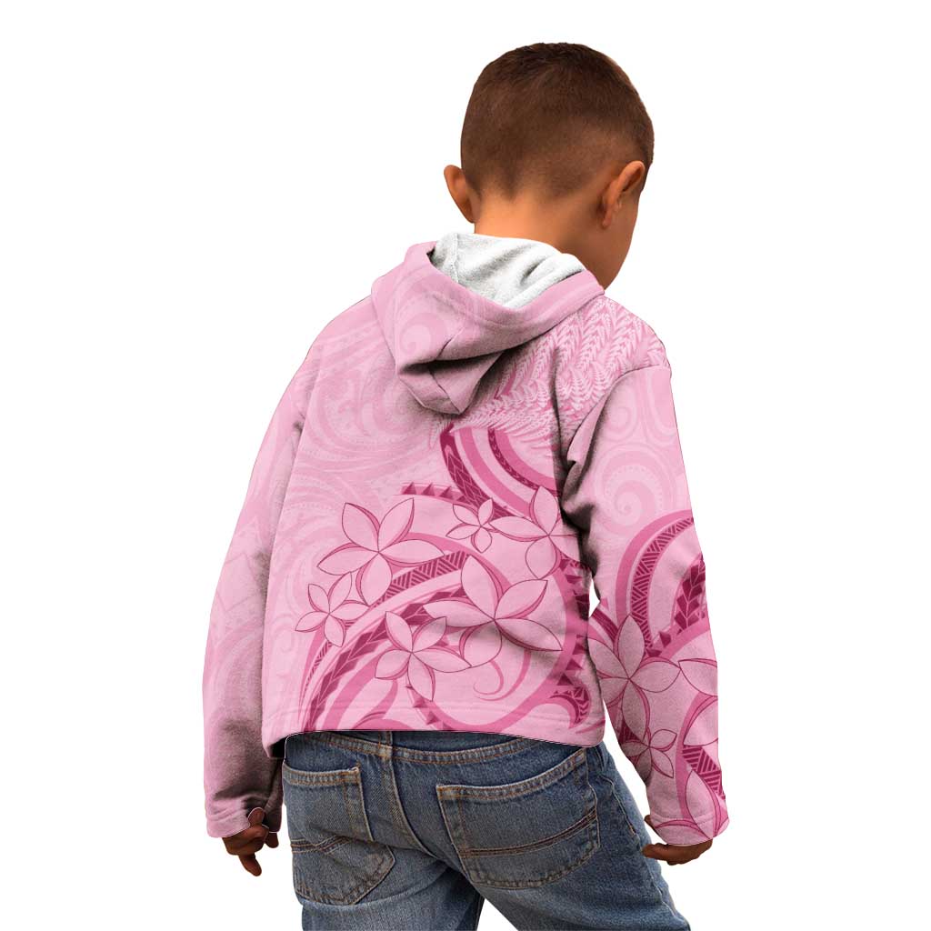 Aotearoa Maori Kid Hoodie Pink Fern Ribbons LT7 - Polynesian Pride
