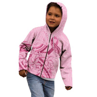 Aotearoa Maori Kid Hoodie Pink Fern Ribbons LT7 - Polynesian Pride