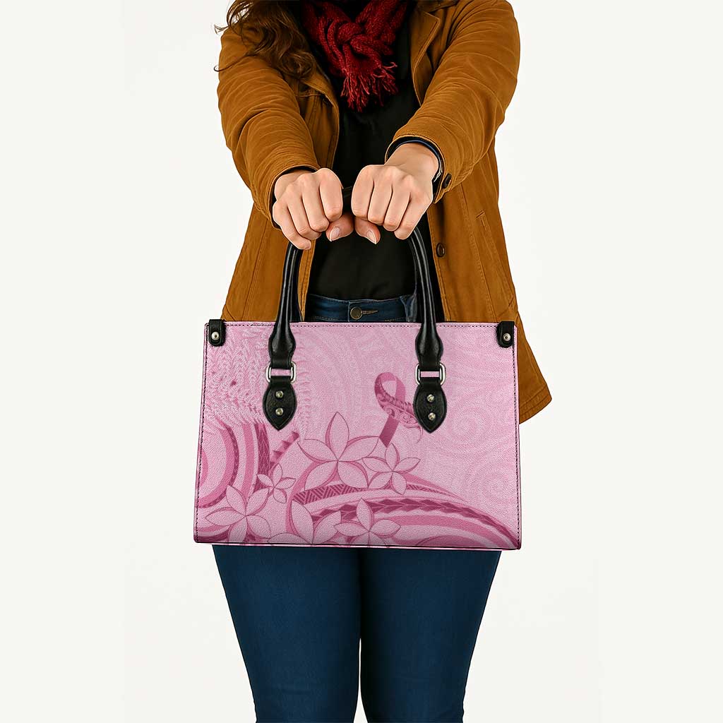Aotearoa Maori Leather Bag Pink Fern Ribbons LT7 Pink - Polynesian Pride