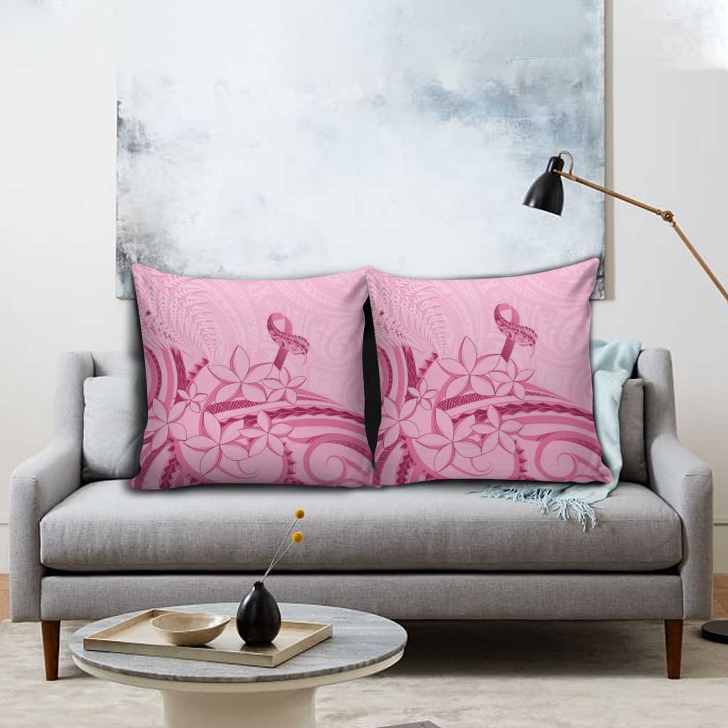 Aotearoa Maori Pillow Cover Pink Fern Ribbons LT7 - Polynesian Pride