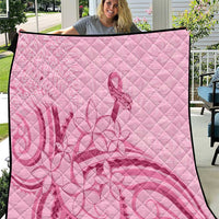 Aotearoa Maori Quilt Pink Fern Ribbons LT7 Pink - Polynesian Pride