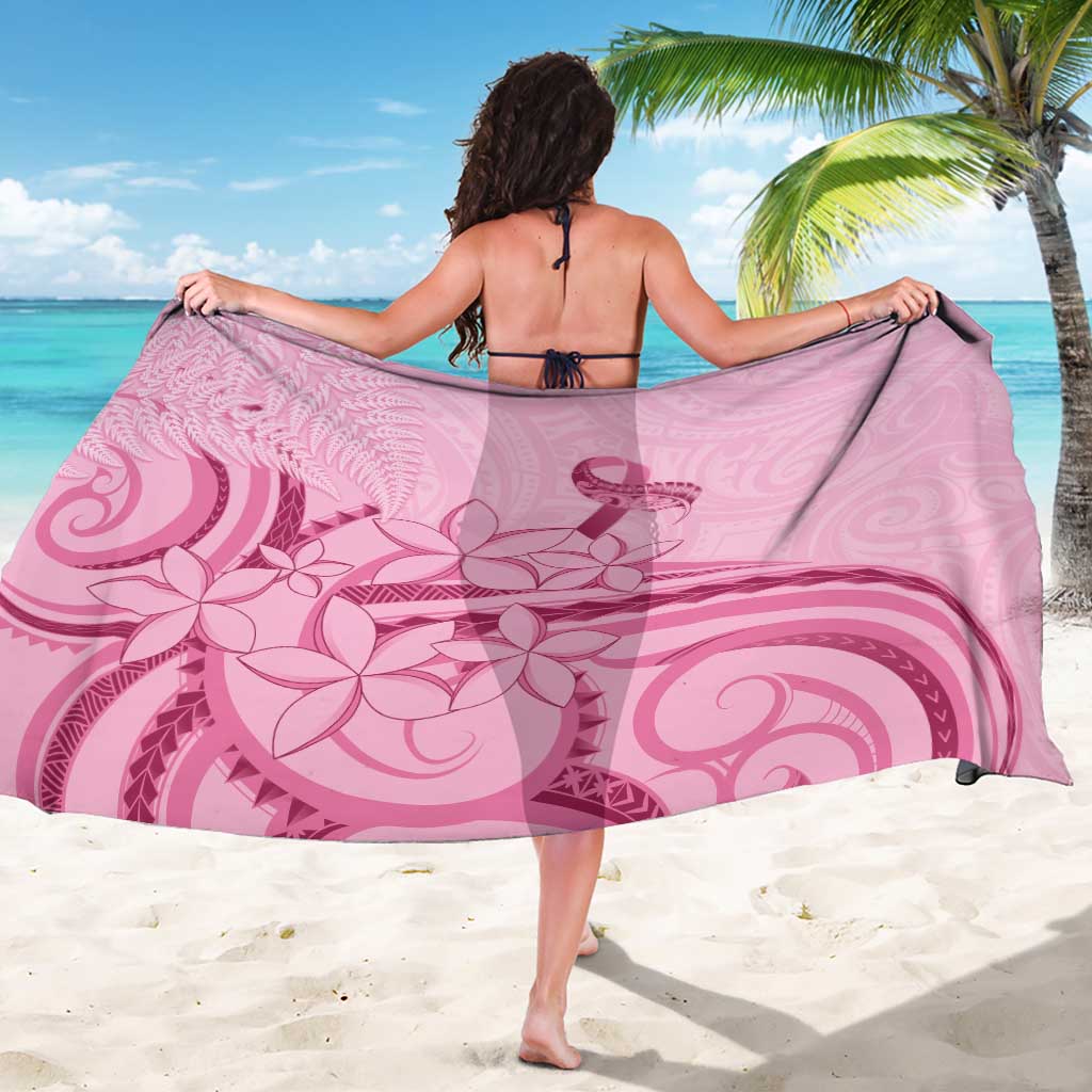Aotearoa Maori Sarong Pink Fern Ribbons LT7 - Polynesian Pride