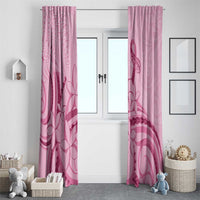 Aotearoa Maori Window Curtain Pink Fern Ribbons LT7 - Polynesian Pride