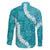 Hawaii Aloha Family Matching Long Sleeve Bodycon Dress and Hawaiian Shirt Teal Quilt Patch Work Mix Plumeria Lei