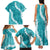 Hawaii Aloha Family Matching Tank Maxi Dress and Hawaiian Shirt Teal Quilt Patch Work Mix Plumeria Lei