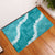 Hawaii Aloha Rubber Doormat Teal Quilt Patch Work Mix Plumeria Lei