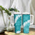 Hawaii Aloha Tumbler With Handle Teal Quilt Patch Work Mix Plumeria Lei