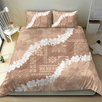 Hawaii Aloha Bedding Set Beige Quilt Patch Work Mix Plumeria Lei LT7 - Polynesian Pride