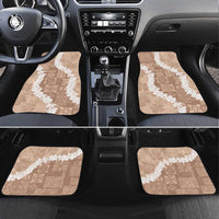 Hawaii Aloha Car Mats Beige Quilt Patch Work Mix Plumeria Lei LT7 Set 4pcs Beige - Polynesian Pride
