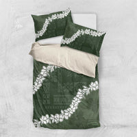 Hawaii Aloha Bedding Set Sage Quilt Patch Work Mix Plumeria Lei LT7 US Twin 172cm x 218cm Sage - Polynesian Pride