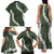 Hawaii Aloha Family Matching Tank Maxi Dress and Hawaiian Shirt Sage Quilt Patch Work Mix Plumeria Lei