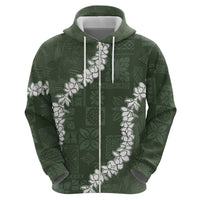 Hawaii Aloha Hoodie Sage Quilt Patch Work Mix Plumeria Lei LT7 - Polynesian Pride