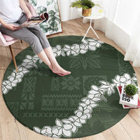 Hawaii Aloha Round Carpet Sage Quilt Patch Work Mix Plumeria Lei LT7 - Polynesian Pride