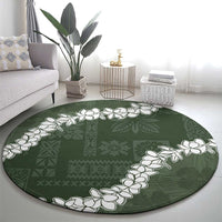 Hawaii Aloha Round Carpet Sage Quilt Patch Work Mix Plumeria Lei LT7 - Polynesian Pride