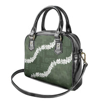 Hawaii Aloha Shoulder Handbag Sage Quilt Patch Work Mix Plumeria Lei LT7 - Polynesian Pride