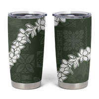 Hawaii Aloha Tumbler Cup Sage Quilt Patch Work Mix Plumeria Lei LT7 Sage - Polynesian Pride