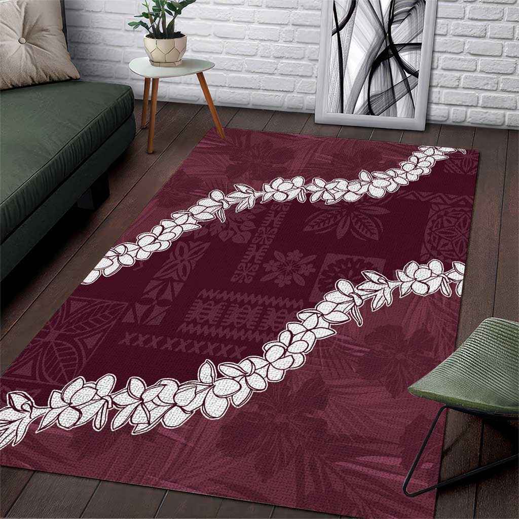 Hawaii Aloha Area Rug Champange Quilt Patch Work Mix Plumeria Lei LT7 Champange - Polynesian Pride