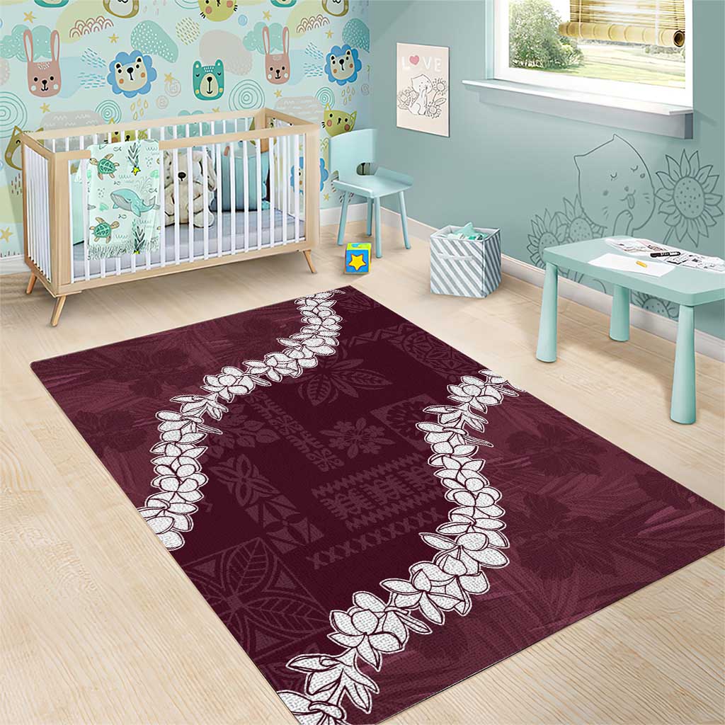Hawaii Aloha Area Rug Champange Quilt Patch Work Mix Plumeria Lei LT7 - Polynesian Pride