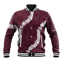 Hawaii Aloha Baseball Jacket Champange Quilt Patch Work Mix Plumeria Lei LT7 Unisex Champange - Polynesian Pride