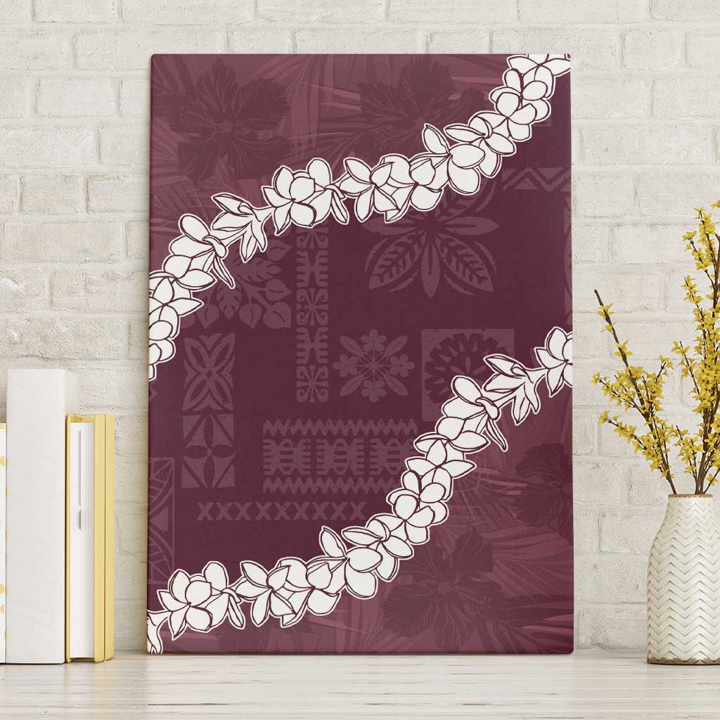 Hawaii Aloha Canvas Wall Art Champange Quilt Patch Work Mix Plumeria Lei LT7 Without Frame Champange - Polynesian Pride