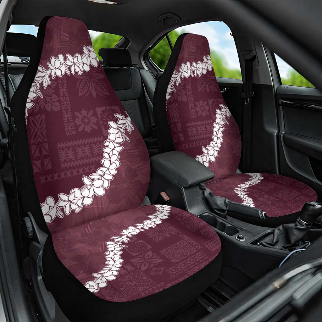 Hawaii Aloha Car Seat Cover Champange Quilt Patch Work Mix Plumeria Lei LT7 One Size Champange - Polynesian Pride