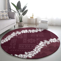 Hawaii Aloha Round Carpet Champange Quilt Patch Work Mix Plumeria Lei LT7 - Polynesian Pride