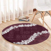 Hawaii Aloha Round Carpet Champange Quilt Patch Work Mix Plumeria Lei LT7 - Polynesian Pride