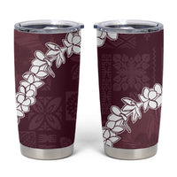 Hawaii Aloha Tumbler Cup Champange Quilt Patch Work Mix Plumeria Lei LT7 Champange - Polynesian Pride