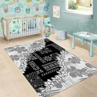 Hawaii Aloha Area Rug White Quilt Patch Work Mix Plumeria Lei LT7 - Polynesian Pride