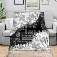 Hawaii Aloha Blanket White Quilt Patch Work Mix Plumeria Lei LT7 - Polynesian Pride