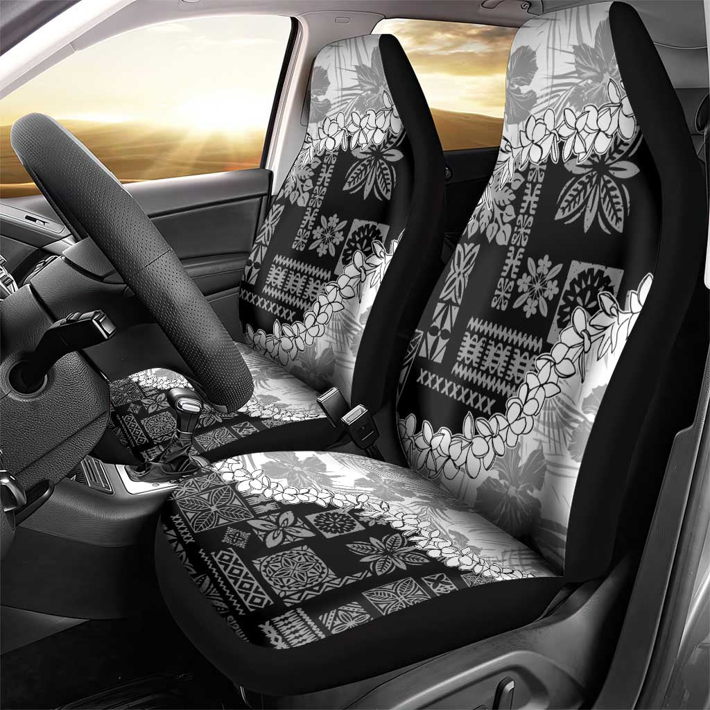 Hawaii Aloha Car Seat Cover White Quilt Patch Work Mix Plumeria Lei LT7 - Polynesian Pride