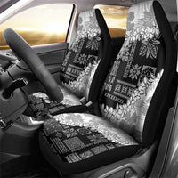 Hawaii Aloha Car Seat Cover White Quilt Patch Work Mix Plumeria Lei LT7 - Polynesian Pride