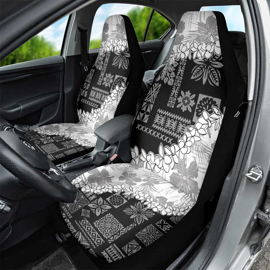 Hawaii Aloha Car Seat Cover White Quilt Patch Work Mix Plumeria Lei LT7 - Polynesian Pride