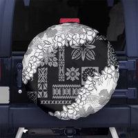 Hawaii Aloha Spare Tire Cover White Quilt Patch Work Mix Plumeria Lei LT7 - Polynesian Pride