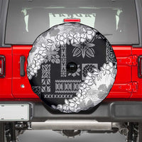 Hawaii Aloha Spare Tire Cover White Quilt Patch Work Mix Plumeria Lei LT7 - Polynesian Pride