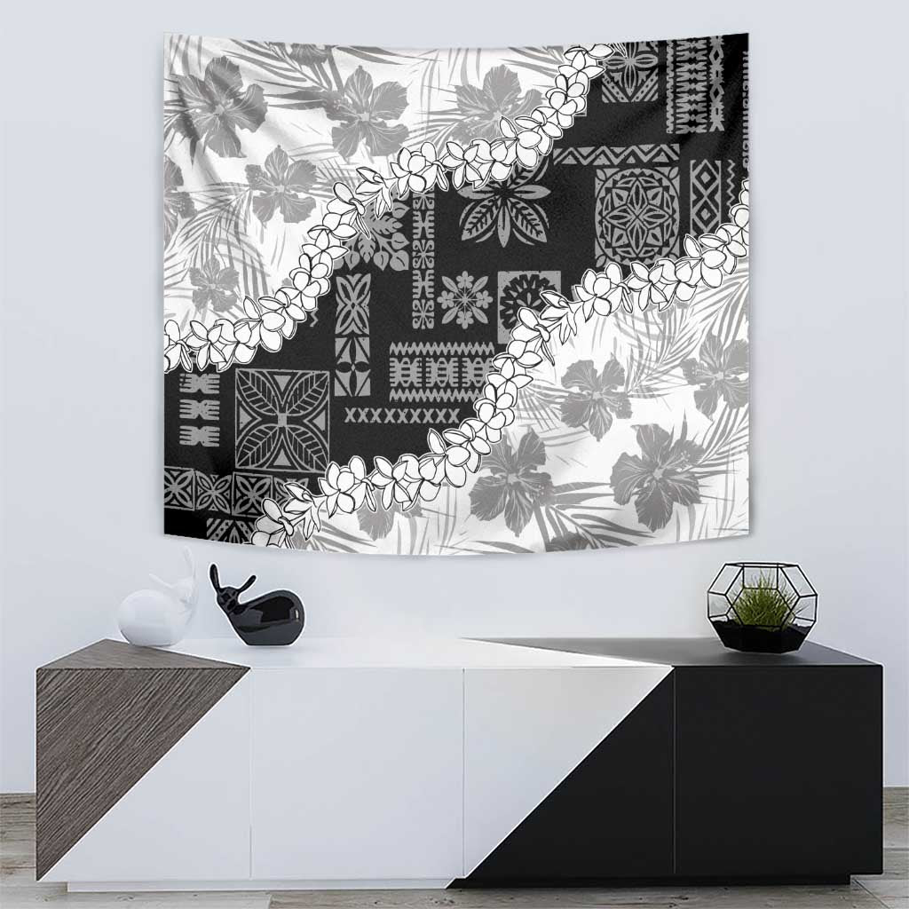 Hawaii Aloha Tapestry White Quilt Patch Work Mix Plumeria Lei LT7 - Polynesian Pride