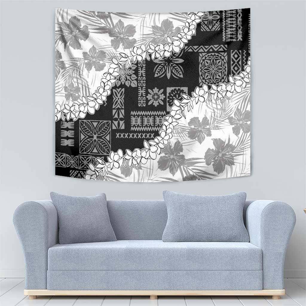 Hawaii Aloha Tapestry White Quilt Patch Work Mix Plumeria Lei LT7 - Polynesian Pride