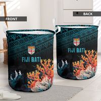 Fiji Bati Rugby Viti Masi Laundry Basket Coral Motifs